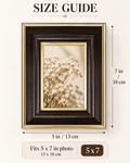 Classic Brown & Gold Photo Frame – 5 × 7 Inch
