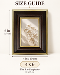 Classic Brown & Gold Photo Frame – 4 × 6 Inch