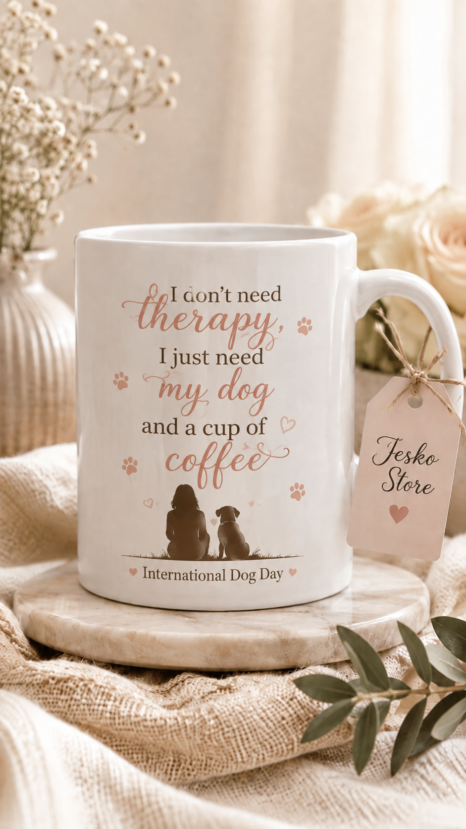 Celebrate International Cat Day with a personalized mug made especially for pet lovers.