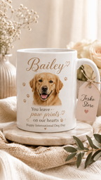 Celebrate International Cat Day with a personalized mug made especially for pet lovers.