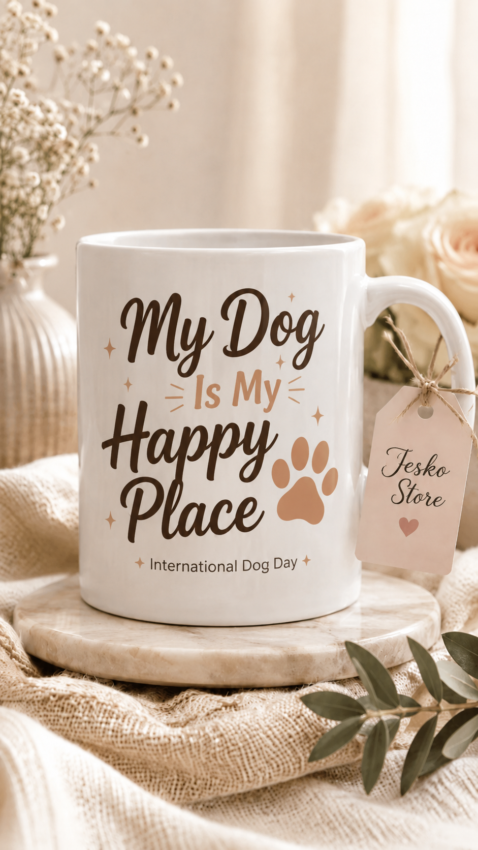 Celebrate International Cat Day with a personalized mug made especially for pet lovers.